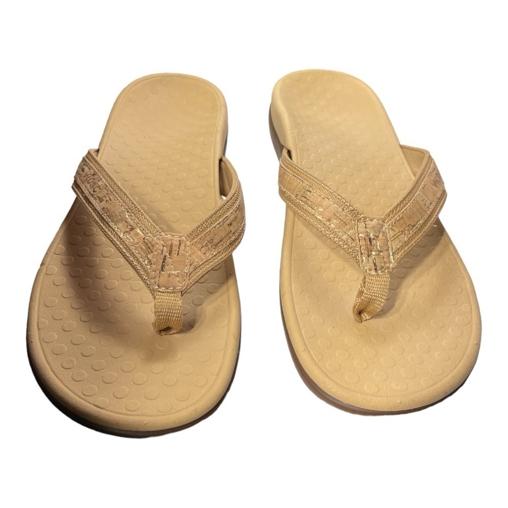 Vionic Tide II Flip Flops Bronze
Metallic Bamboo Sandals
Womens Size 10 - Picture 4 of 9